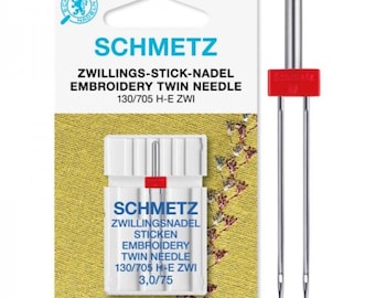 ORIGINAL Schmetz Twin Embroidery sewing machine needles