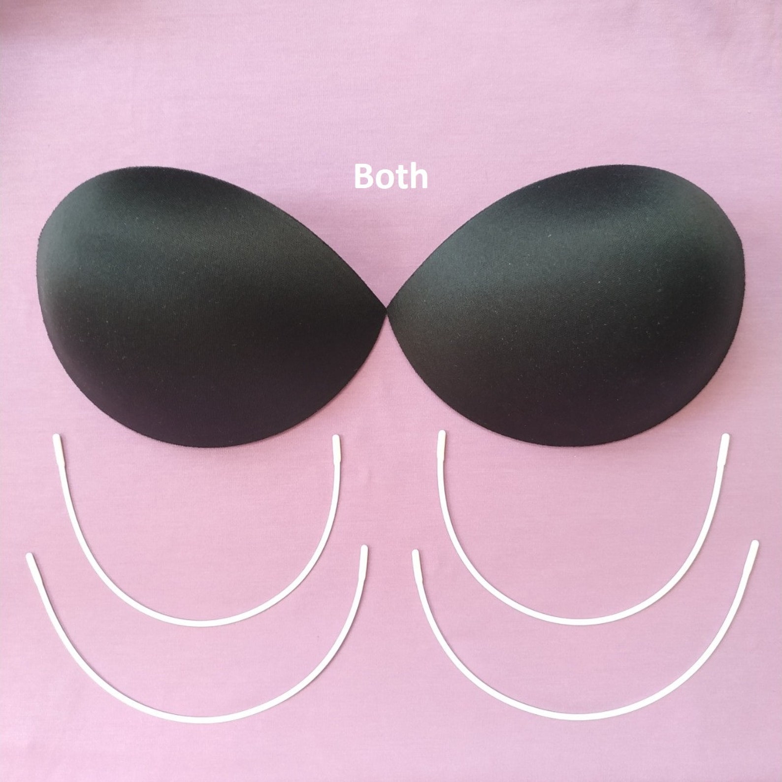Black Sew in BRA CUPS Pads With Corresponding Etsy