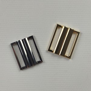 25 mm (1 ") Nickelfreier BH mit Bügelverschluss - Bikini-Hakenverschluss - Silber oder Gold für BH, Bademode und Dessous - Made in EU