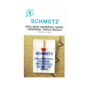Schmetz Universal Triple Needles 2.5/80 Domestic Sewing Machine Needles For Home Use 130/705H DRI