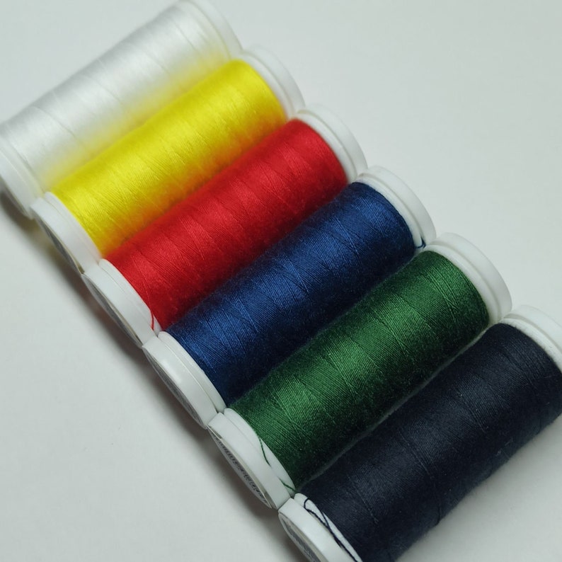 Primary Color Sewing Thread Set of Basic Colors Polyester Sewing Thread - 6 Spools Set - Etsy
