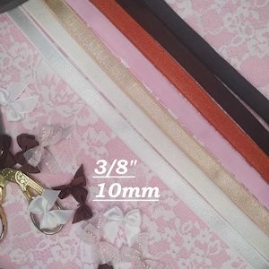 7 couleurs de bretelles de soutien-gorge élastiques de 10 mm ou 3/8 po. de large. Soutien-gorge en satin pelucheux avec bretelles Soutien-gorge élastique Fabrication de fournitures de soutien-gorge Couture de lingerie