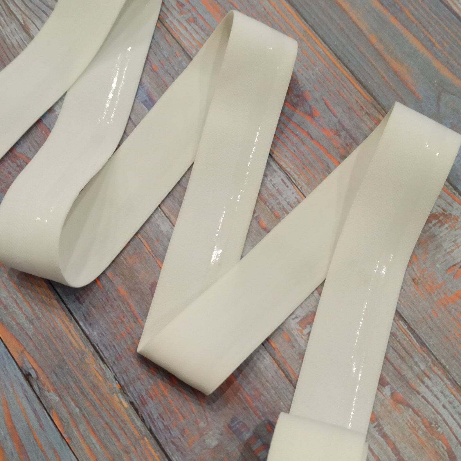 Off White Silicone Elastic 30 Mm 1 1 2 Inch Non Slip Elastic Etsy