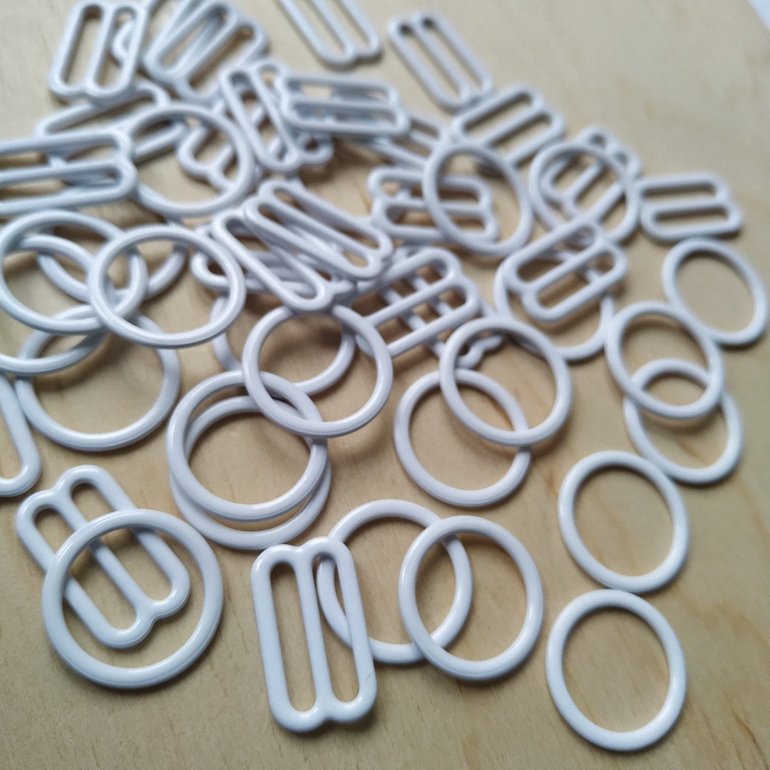 6 or 12 Sets 5/815 Mm White Metal Rings and Sliders Etsy Canada