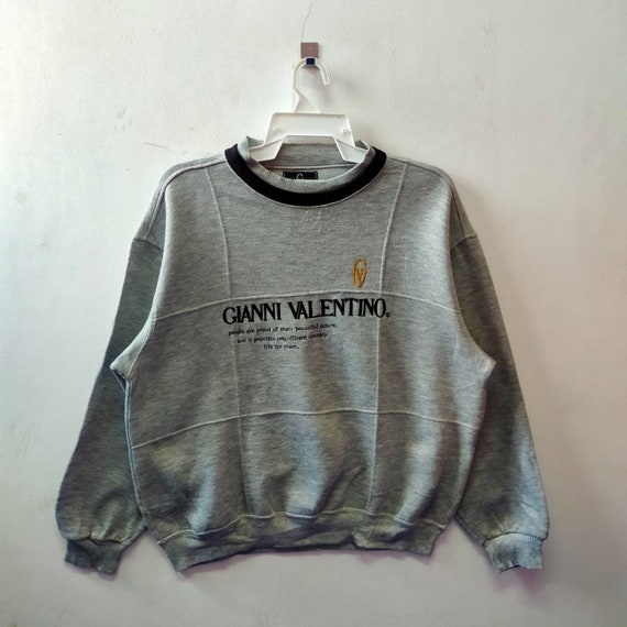 Rare!! Vintage!!Gianni Valentino big logo sweatshi