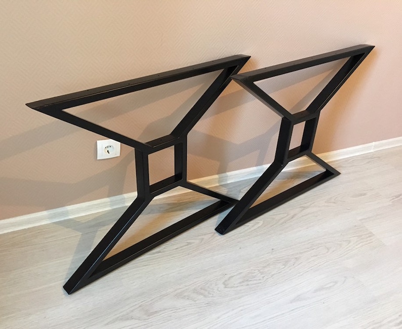 Steel table legs metal table rustic style industrial style