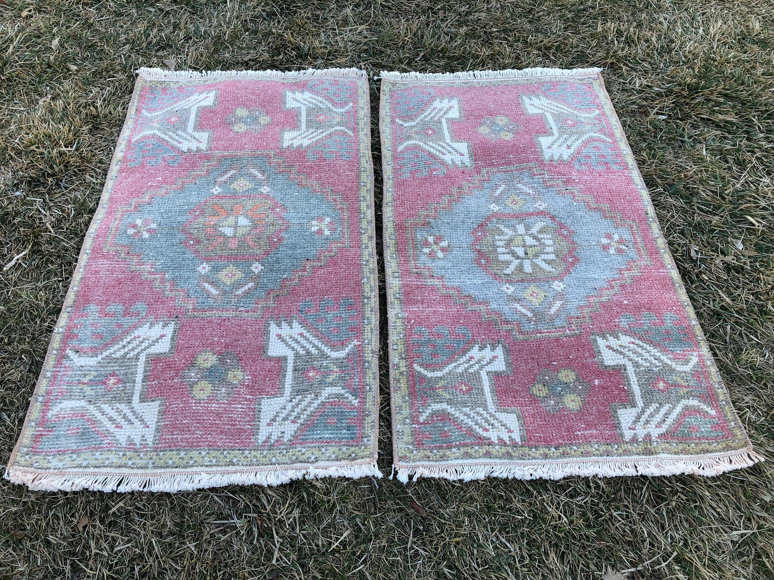 Pair of Turkish Rugs Bathroom Rug Set Matching Oushak Rugs - Etsy