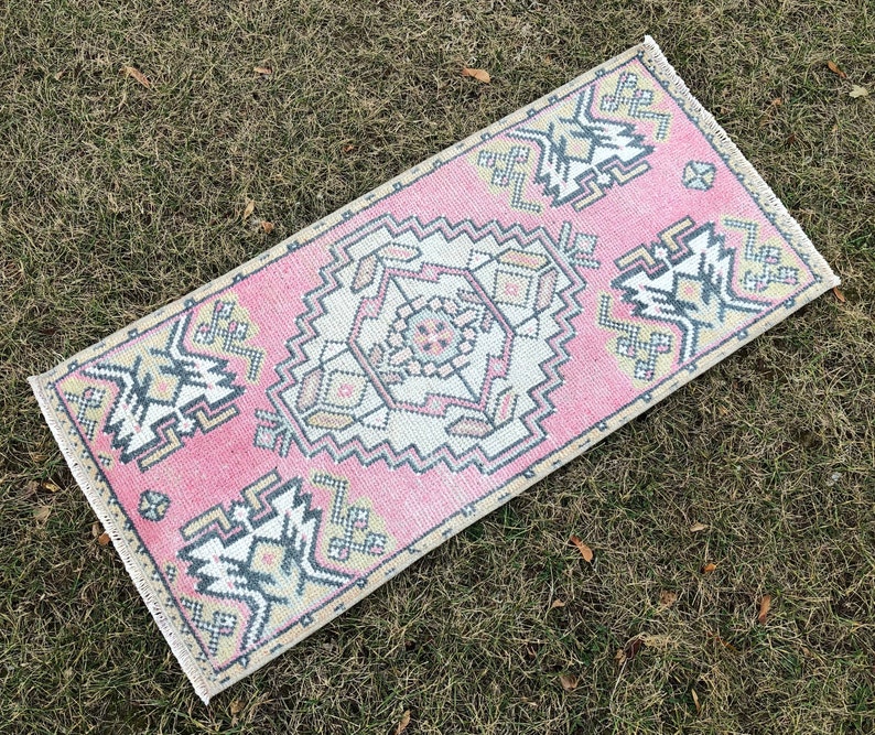 Vintage Bath Rug Small Oushak Runner 2x3 Turkish Rug - Etsy