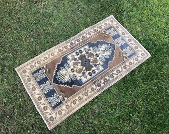 Copper gift small door mat Rug oushak small rug Vintage rug turkish hand made rug anatol\u0131an rug Small Rug,mat rug Bohemian rug