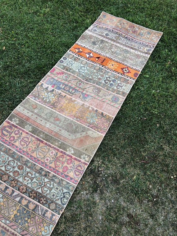 Tappeto RUNNER PATCHWORK, 23 Foot Runner, Oushak Stair Runner, Extra Long  Runner, Tappeto turco vintage, Tappeto corridoio, Runner stretto 2'6 x 22'8  -  Italia