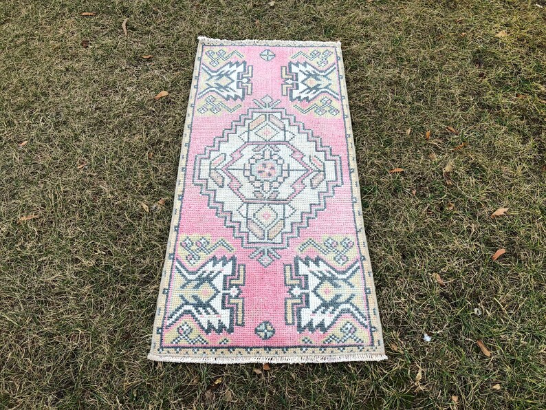 Vintage Bath Rug Small Oushak Runner 2x3 Turkish Rug - Etsy