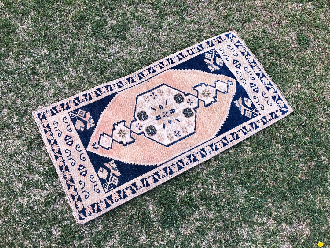 Turkish Bath Rug Small Oushak Runner 2x4 Vintage Rug Boho Etsy UK