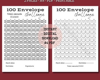 Pacchetto sfida risparmio buste da 10k e 5050 dollari da stampare