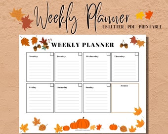 Fall Weekly Planner Printable 2022/2023