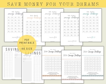 Sfida di risparmio di 30 giorni, A6 Budget Tracker (PDF)