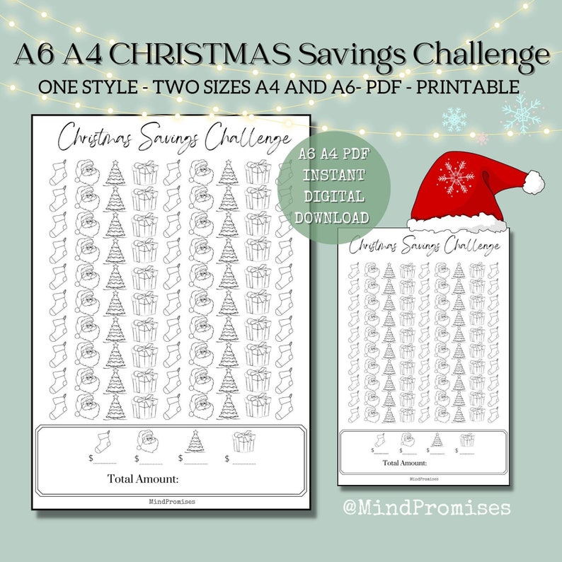 christmas-savings-challenge-printable-fits-a6-and-a4-holiday-etsy