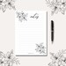 Floral Printable Stationery/printable Paper/writing Paper/journal Paper ...