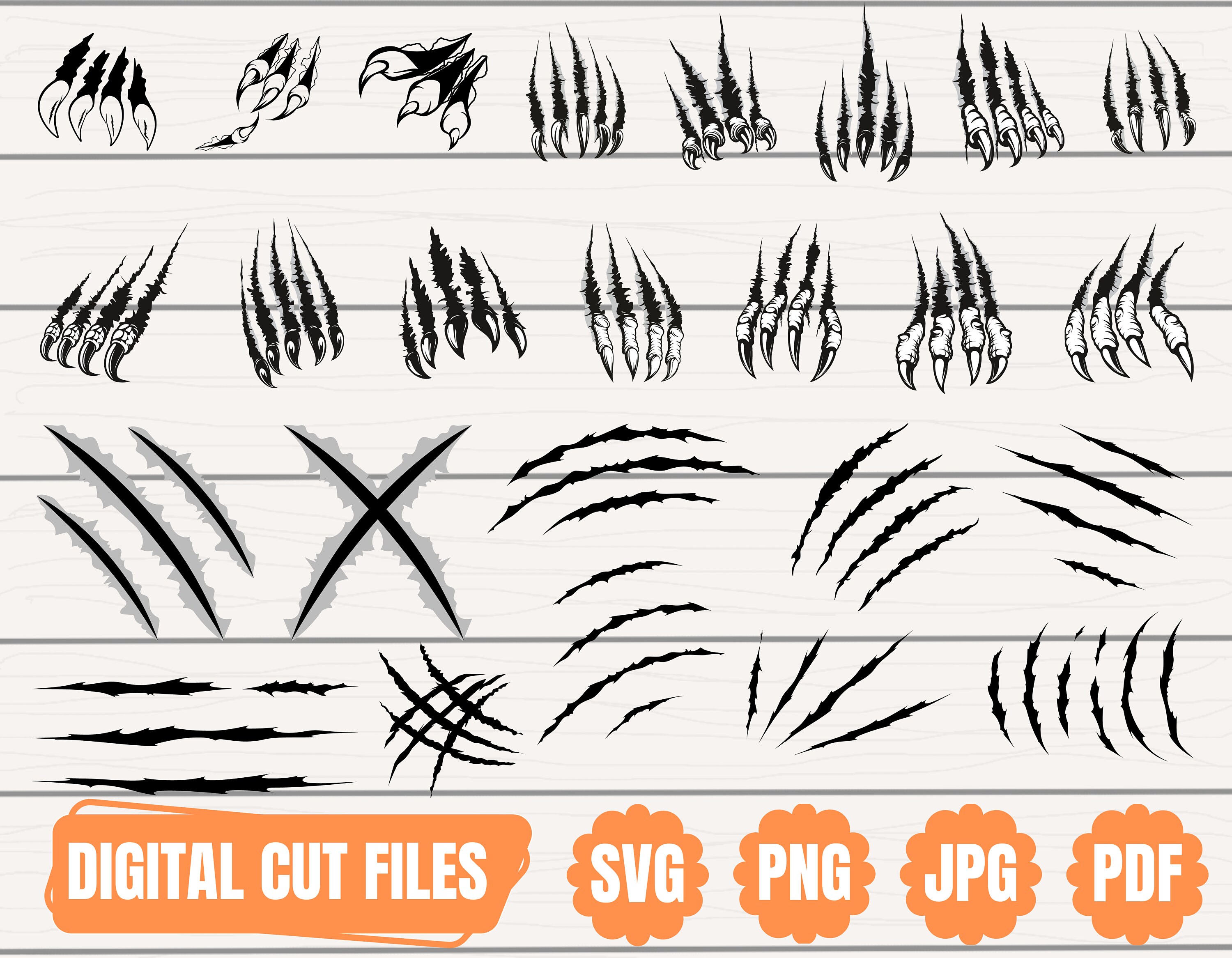 Claw SVG, Claw PNG, Claw Clipart, Dino Claw, Marks Svg, Scratch Svg
