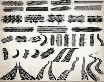 Tire Tracks SVG, Tire Track Patterns, Tire Track Clipart, Tire Marks SVG, Dirt Track Marks, Tire Tread Svg, Tire Tread vector