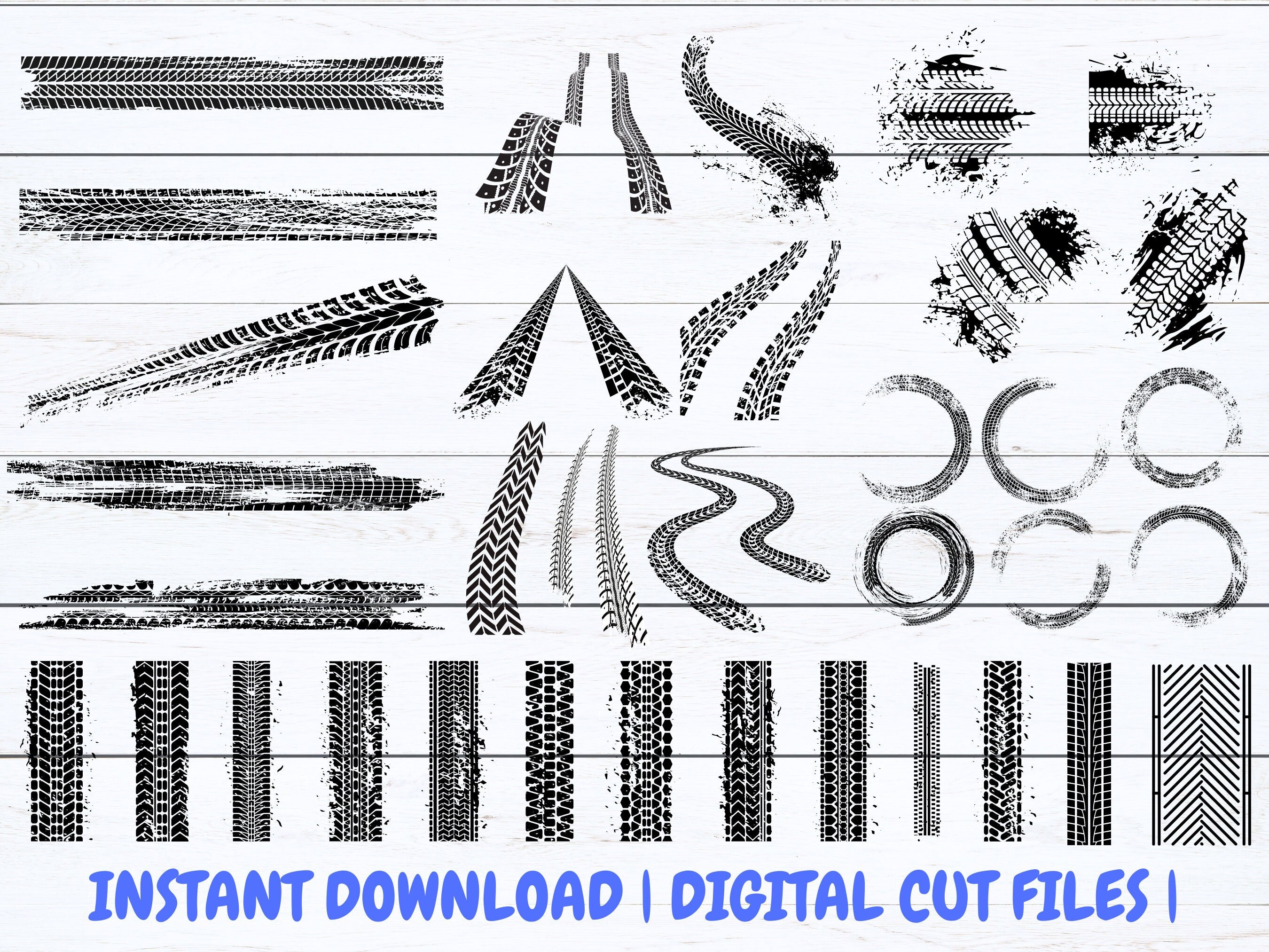 Tire Tracks Svg Tire Track Patterns Car Tire Marks Svg Car Etsy