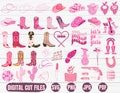 44 Cowgirl SVG Bundle, Cowgirl Hat SVG, Cowgirl Boots Svg, Horseshoe Svg, Wild Party, Disco Ball Svg, Let's Go Girls, Western Svg product logo