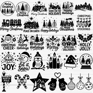 Christmas SVG, Christmas Quotes Svg, Christmas Town Svg, Christmas Elements Svg, Christmas svg cut files, Santa Svg, Snowman Svg