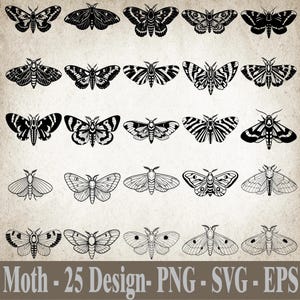 Moth SVG Bundle, Luna Moth SVG, Mystical Moth SVG, Witchcraft svg, Moth Clipart, Moth Cricut svg, Digital Download