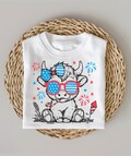 Cute 4th July Heifer PNG, Funny 4th Of July SVG, Retro Fourth of July SVG, Western Cow, independence Day, Highland , Sublimation, Digital product logo