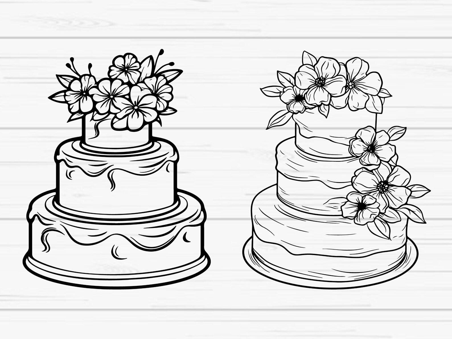 Cake Svg Bundle, Wedding Cake Svg, Birthday Cake Svg, Birthday Party ...