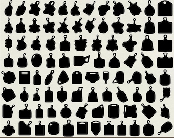 Paquete de diseños de tablas de cortar, tabla de cortar de cocina SVG, tabla de charcutería SVG, archivo de corte de tabla de cortar, AI DXF EPS, descarga digital