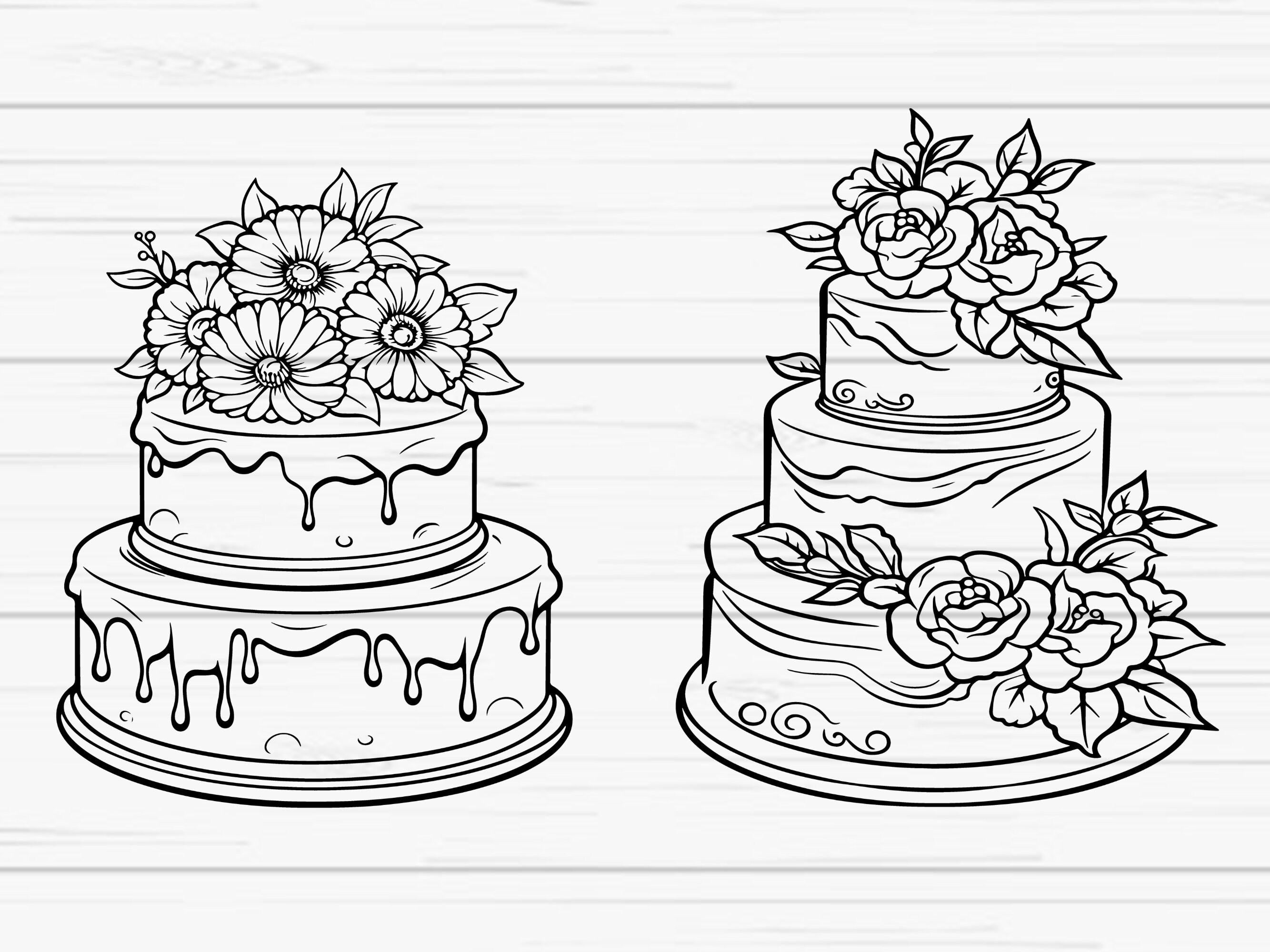 Cake Svg Bundle, Wedding Cake Svg, Birthday Cake Svg, Birthday Party ...