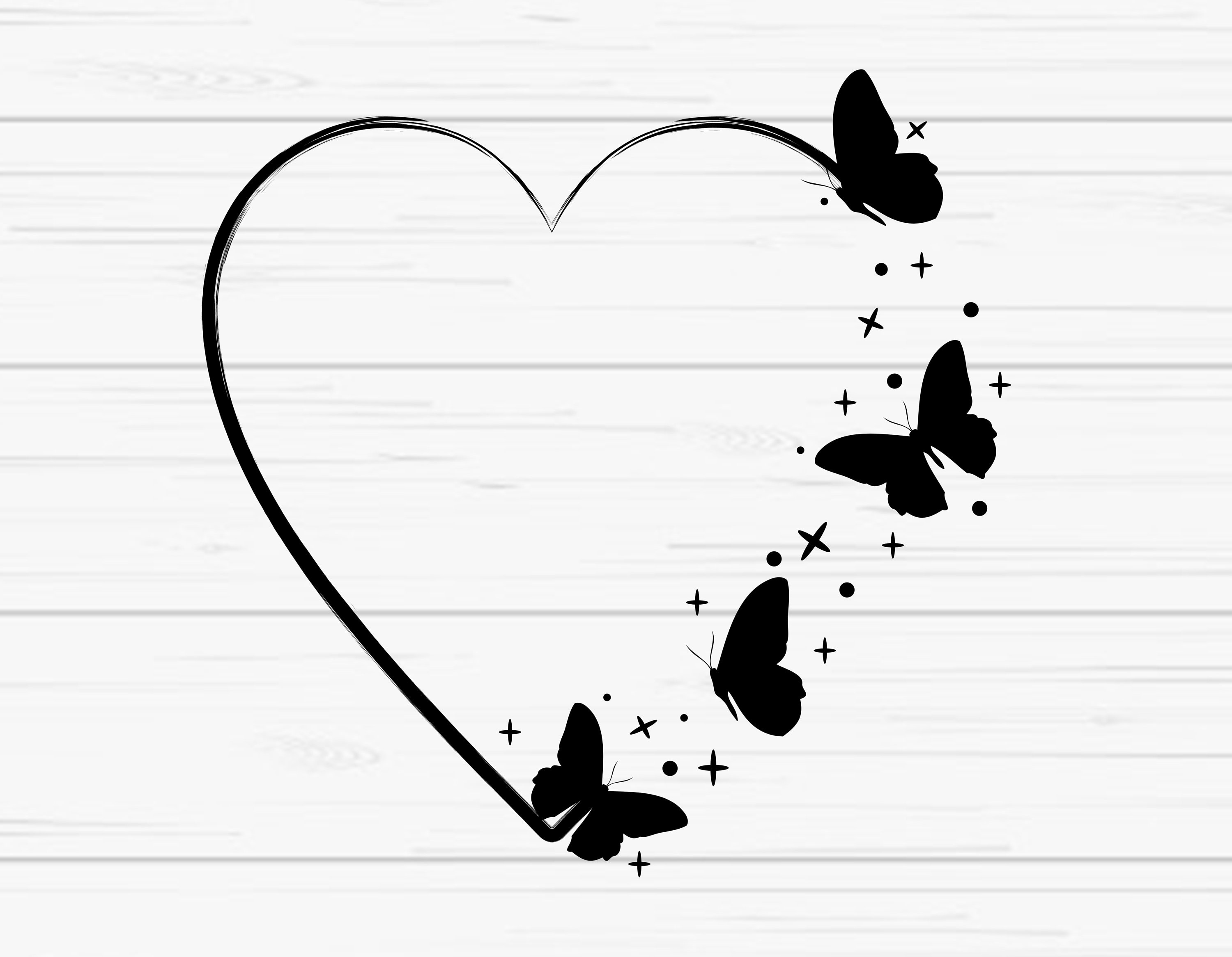 Schmetterlinge SVG Schmetterling Herz SVG Fliegen Schmetterlinge SVG