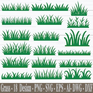 Grass Border SVG, Green Grass SVG, Wild Grass SVG, Grass Vector, Grass Clipart, Grass Silhouette, Cricut, Silhouette, Digital Download
