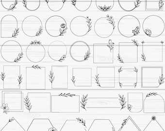 Wedding Frame SVG, Wedding Svg Bundle, Wedding Name Border Svg, Floral Frame Svg, Name Frames Svg, Border Svg, Wedding Sign Svg, Eps, Dxf