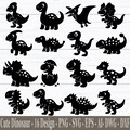 Cute Dinosaur SVG, Dinosaur Silhouette, Baby Dinosaur Svg, Kids Dinosaur Svg, Dino Svg, Dinosaur Clipart, Animal Svg, Digital Download product logo