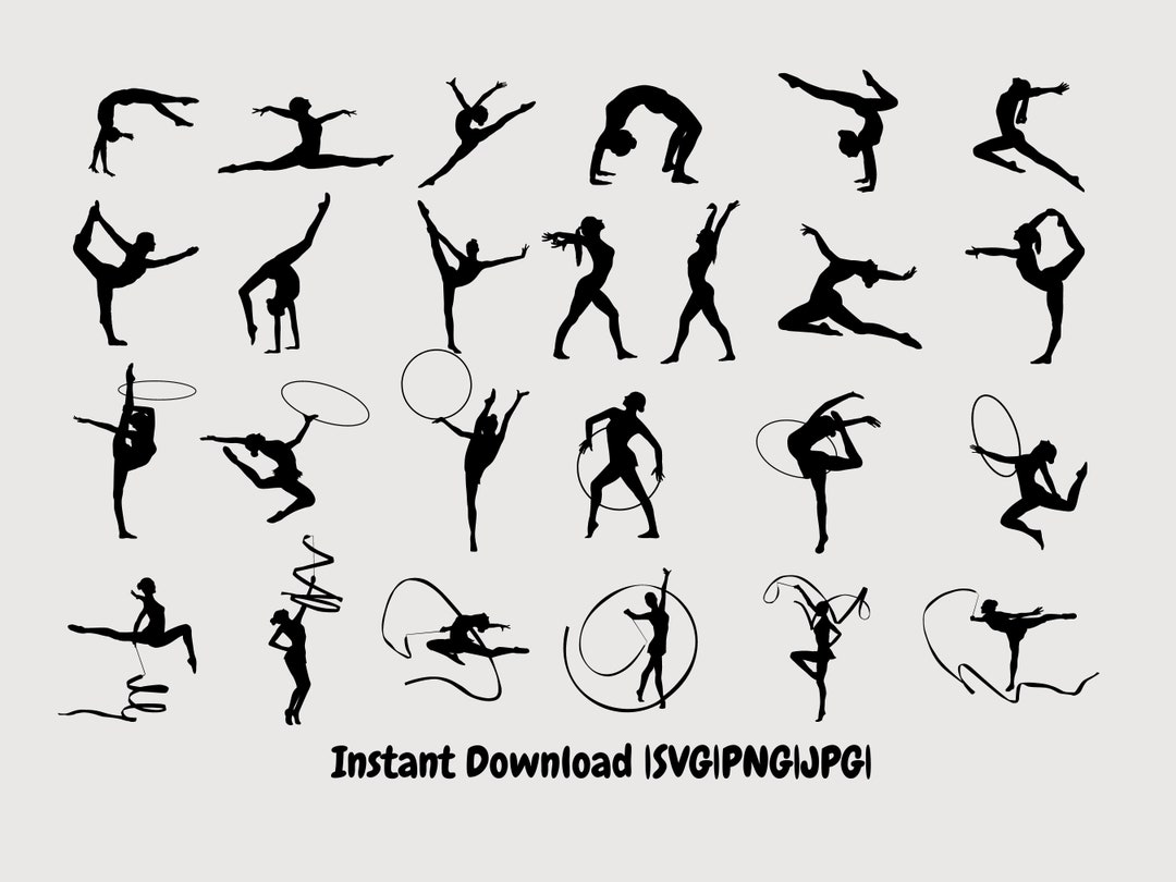 Gymnastics SVG Gymnast SVG Acrobat SVG Acrobat Silhouette - Etsy