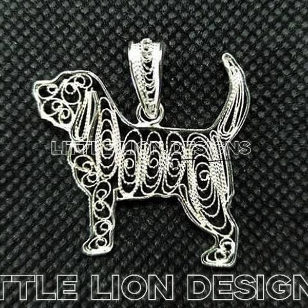 Otterhound jewelry,otterhound pin,otterhound pendnat,little Lion Design