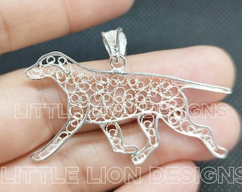 Curly coated Retriever,curly retriever jewelry,curly pin,curly pendnat,little Lion Design