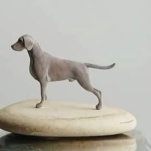 ワイマラナーのリアルなブローチ/ペンダント/ショークリップ（犬ギフトショードッグ小さなライオンデザイン）/