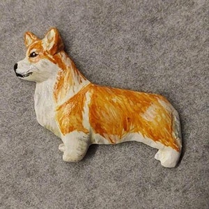 ウェルシュコーギーペンブロークのリアルなブローチ/ペンダント/ショークリップ（犬用ギフトショードッグの小さなライオンデザイン）/