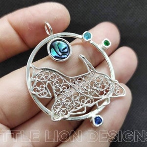 Scottish Terrier sterling silver jewelry(pendant brooch arm-band holder) little lion design