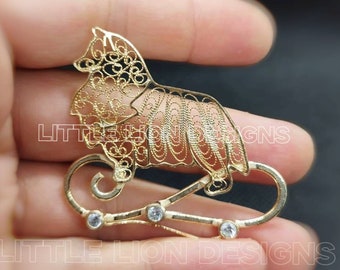 Sheltie filligree dog sterling silver pin or pendant necklace best in show collie Shetland Sheepdog