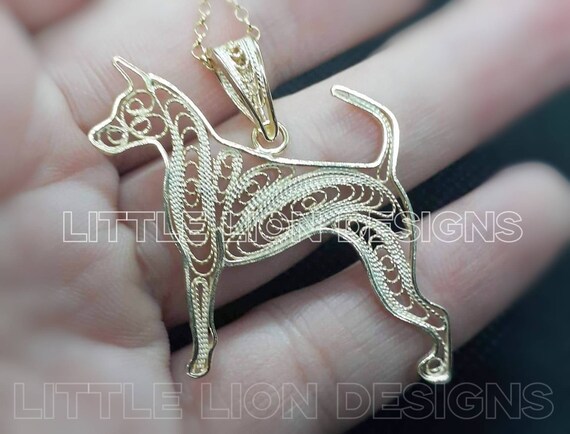 Thai Ridgeback-pendant Sterling Silver/gold, Pin, Dog Filligree