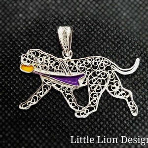 Pingente de prata esterlina Dogue de Bordeaux (colar Dogue de Bordeaux, broche, presente para cachorro, desenho de pequeno leão)