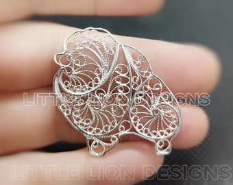 Pomeranian pendant, brooch, silhuette, jewelry, little Lion Design, zwergspitz