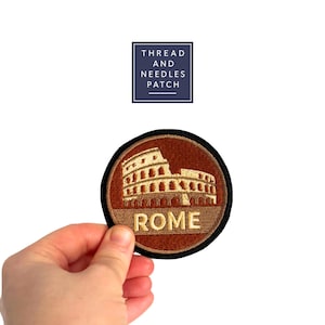 3 "Rome Colosseum Embroidered Patch, Italy Travel Souvenir, Iron on patch