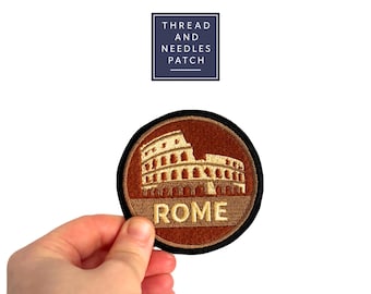 3 "Rome Colosseum Embroidered Patch, Italy Travel Souvenir, Iron on patch