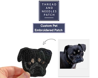 Custom Pet Embroidered Iron-On Patch: Personalized Dog Lover Gift