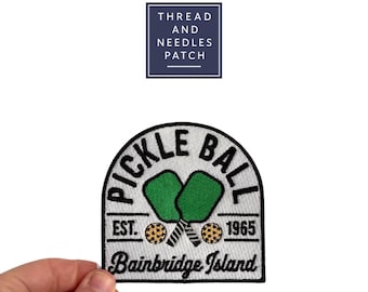 Embroidered Pickleball Patch: Bainbridge Island Sports Patch