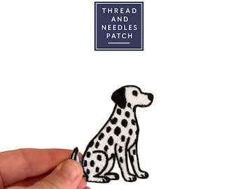 Dalmatian Embroidered Patch: Iron-On Dog Appliqué